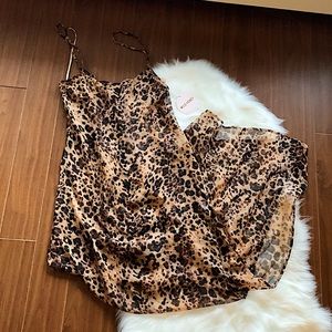 NWT Beach Coverup WILD HONEY Leopard Dress Beach Sheer Swim Bathing Suit Cover
